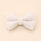 White Tweed Dog Harness Set, Personalised Luxury Boucle Collar Leash Bow Tie | Engraved Gold Buckle Mix & Match XS S M L XL