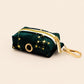 Custom Green Velvet Dog Harness Set | Engraved Name Collar Leash Bowtie Poop Bag | Celestial Star Pet Gift XS-XL