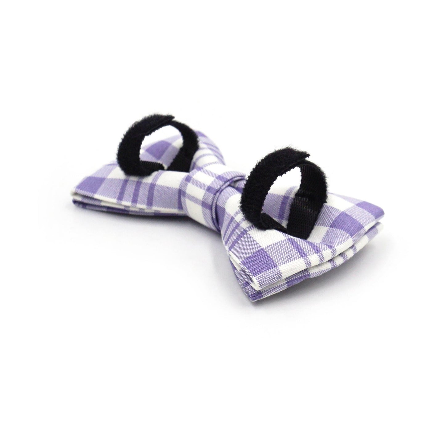 Custom Lilac Tartan Dog Harness Set, Personalized Name Collar & Rope Leash, Plaid Puppy Walking Kit XS-XL