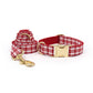 Plaid Dog Collar, Personalized Engraved Name Pet Collar, Preppy Plaid Collar with Leash, Bow Tie & Bag, Custom Puppy Collar Set