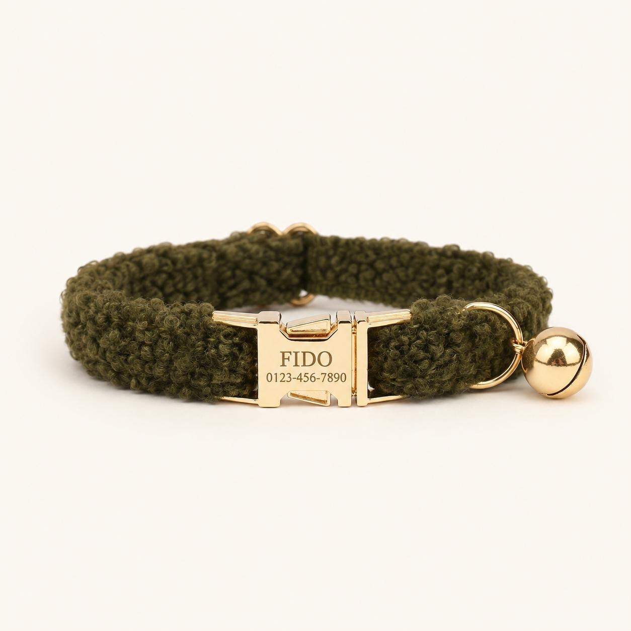 Personalized Cat Collar with Name Plate, Bell & Bow Tie, Custom Engraved Kitten Collar, Teddy Bear Cat Gift