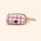 Personalized Pink Plaid Dog Harness Gift Set, Custom Name Collar & Rope Leash, Tartan Puppy Walking Set XS-XL