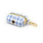 Custom Dark Blue Tartan Dog Harness Set, Personalized Name Collar & Rope Leash, Plaid Puppy Walking Kit XS-XL