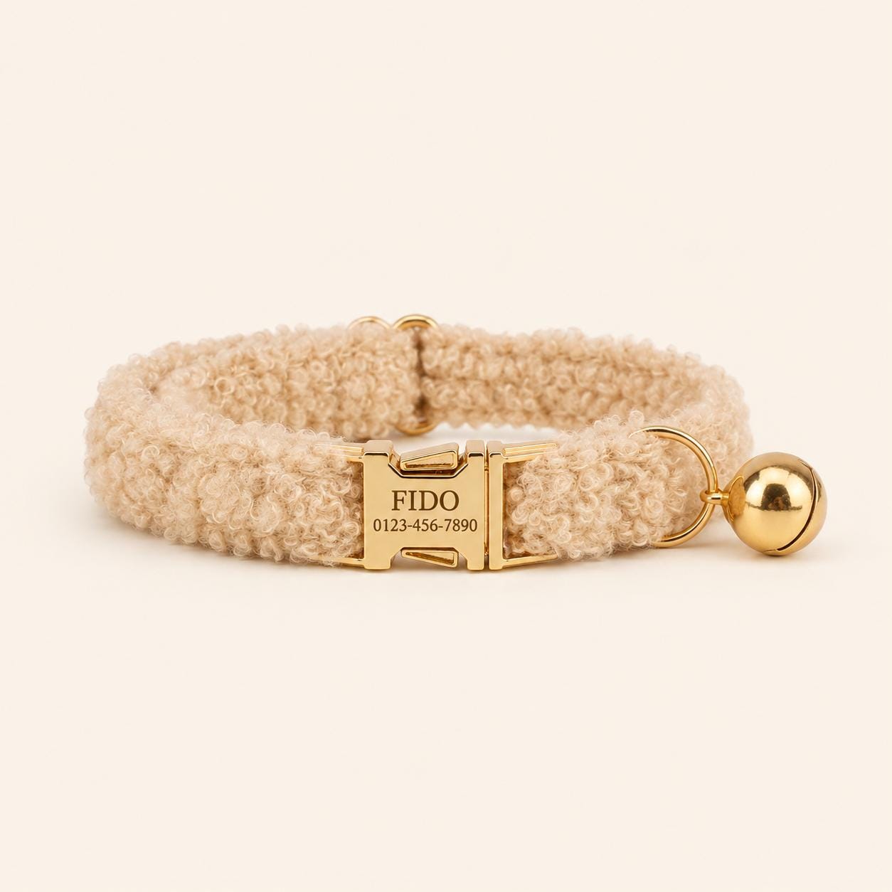 Personalized Cat Collar with Name Plate, Bell & Bow Tie, Custom Engraved Kitten Collar, Teddy Bear Cat Gift